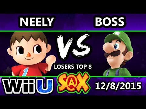 S@X 127 - Boss (Luigi) Vs. HE | Neely (Villager) SSB4 Losers top 8 - Smash Wii U - Smash 4