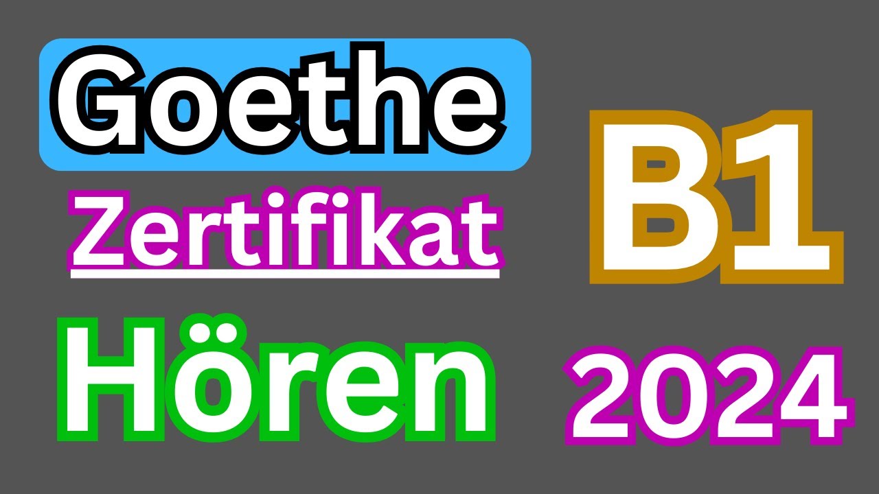Hören B1 Goethe Zertifikat Mit Lösungen & Transkriptionen