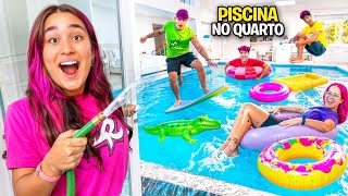A MELHOR PISCINA DENTRO DO SEU QUARTO, VENCE ! *Inundamos a casa ?