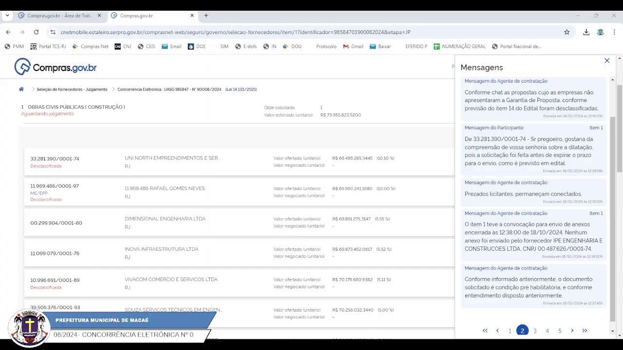 CONCORRÊNCIA ELETRÔNICA Nº 008/2024 - PARTE I
