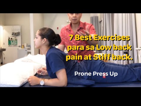 7 Best Exercises para sa masakit na likod at Stiff back with Dr. Jun Reyes PT DPT.