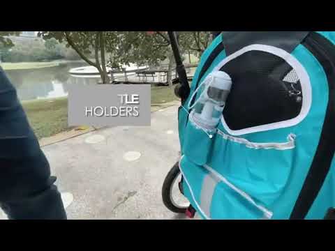 Gambar Ibiyaya Happy Jogging Stroller Hewan - Biru