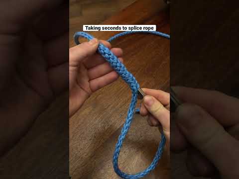 How to splice an eye / loop in braided rope in seconds. Full version on my channel