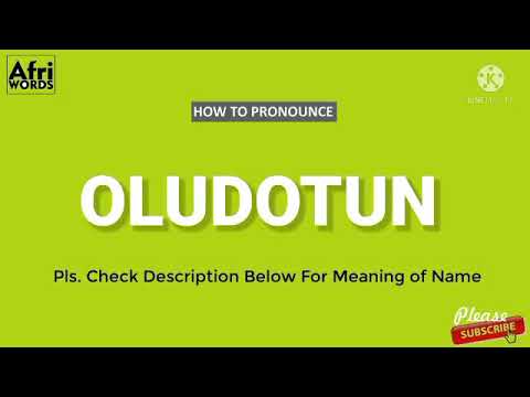 How to pronounce OLUDOTUN