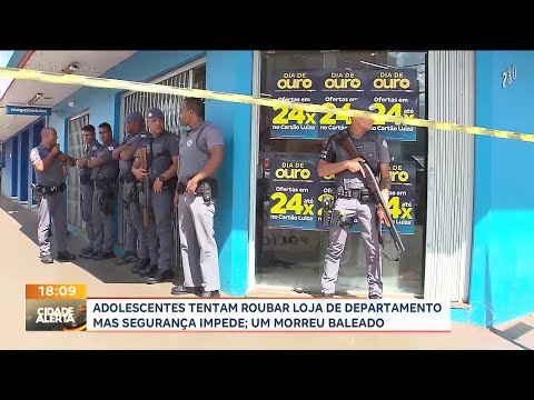 Menores tentam roubar loja, vigia impede e ladrão morre baleado, em Barrinha
