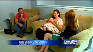Family comes up with unique way to raise money for son's helmet