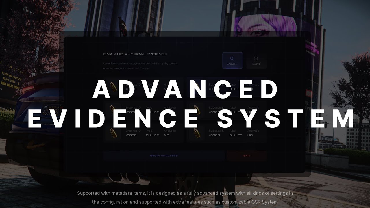 Advanced Evidence System | Blood, Bullet & GSR thumbnail 8