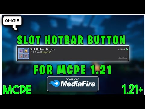 Slot hotbar button addon For MCPE🔥 || Best addon pack for MCPE 1.21+ ||