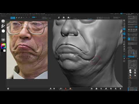 Nakamoto Portrait #02 - Wip Timelapse : sculpt blocking stage in Zbrush