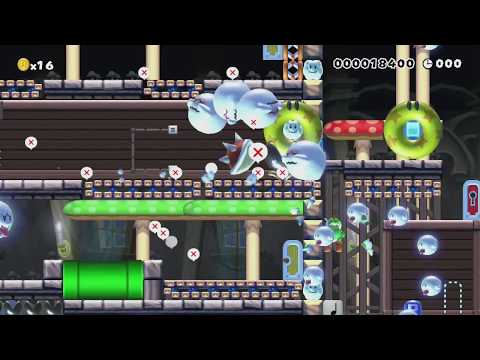 Speed run 【お化け屋敷Ver.】 ♥♥♥♥♡(_)  by まま - SUPER MARIO MAKER - NO COMMENTARY 1bi