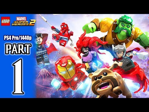 LEGO Marvel Super Heroes 2 Walkthrough PART 1 (PS4 Pro) No Commentary @ 1440p HD ✔