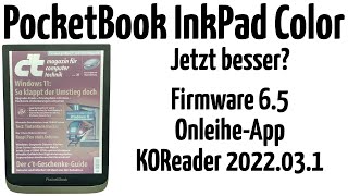 PocketBook InkPad Color jetzt besser? Firmware 6.5, Onleihe-App, KOReader 2022.03.1