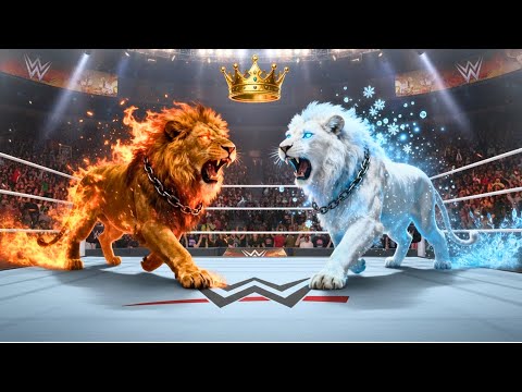 🦁Fire Lion vs Ice Lion – You Won’t Expect This Ending!  CGI Animal Fight 4K