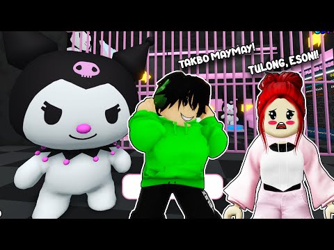 MAYMAY ESCAPES KUROMI'S PRISON RUN IN ROBLOX (Obby) | TAGALOG ft @EsoniTV