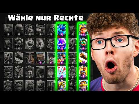 😱🤯NUR RECHTE KARTEN WÄHLEN, BIS ICH RAUSFLIEGE... | Clash Royale Deutsch