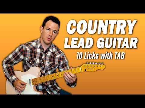 Country Lead Guitar Tutorial - 10 Licks