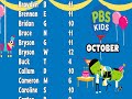 Jax PBS Kids Club October Birthdays