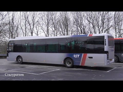 Eerste Nieuwe Bus RET aankomst Kralingse Zoom parkeerplaats