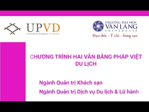 Chương trình Hai Văn Bằng Pháp - Việt, Khoa Du lịch