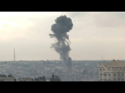 Smoke rises in the sky of Rafah following Israeli air strike | AFP
