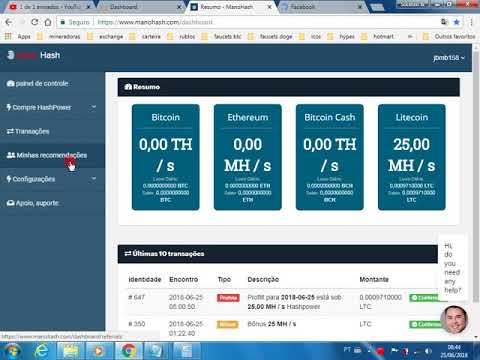 NOVA MINERADORA DE BTC ,LTC ,ETHER 25 MHS FREE PARA MINERAR