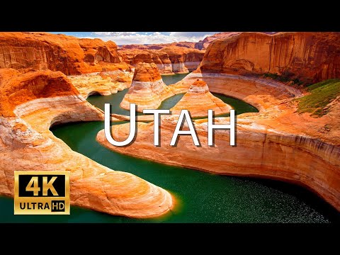 FLYING OVER UTAH (4K UHD) - Relaxing Music With Stunning Beautiful Nature Videos (4K Video Ultra HD)