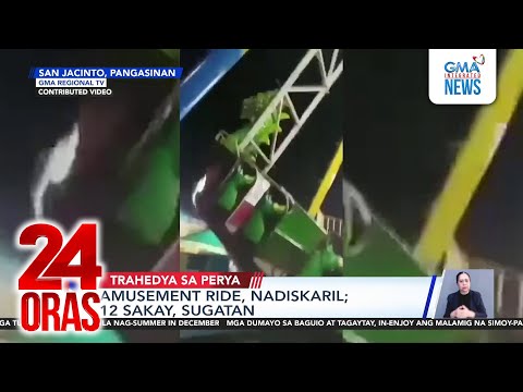 Amusement ride, nadiskaril; 12 sakay, sugatan | 24 Oras