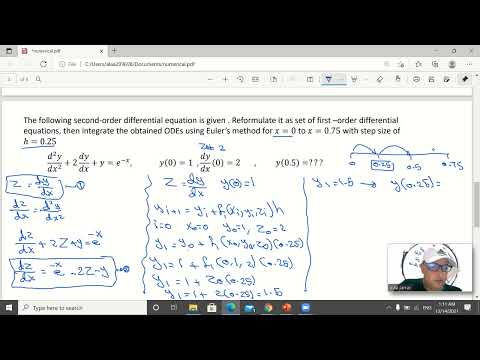Higher ODEs Euler's  Methods  numerical  Methods