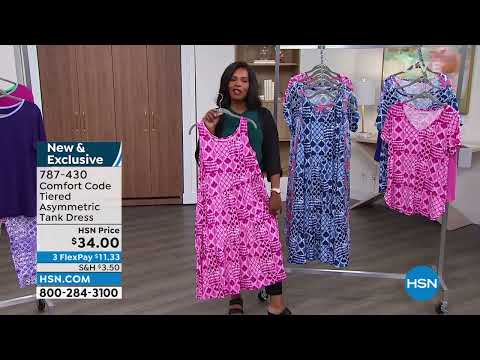 Comfort Code Tiered Asymmetric Tank Dress