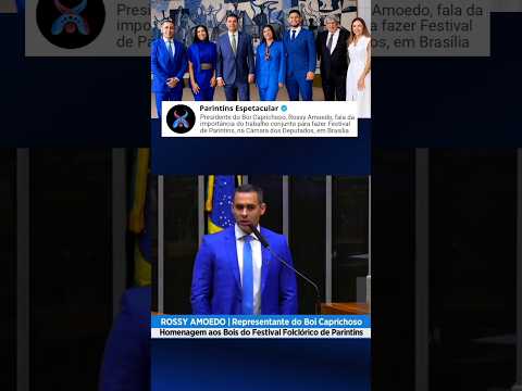 Presidente do Boi Caprichoso discursa na Câmara dos Deputados, em 2026