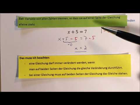 Einfache Gleichungen mit Umformungen lösen