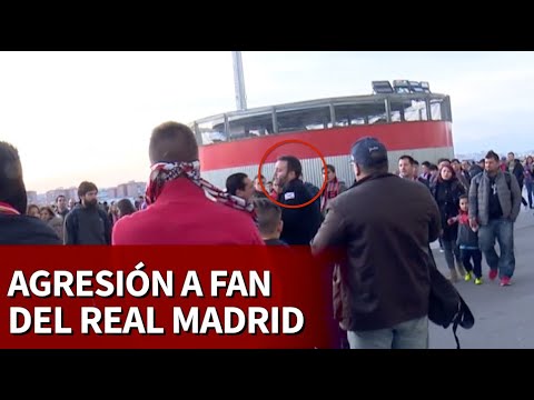 Un aficionado del Atleti agrede a dos del Madrid tras el partido