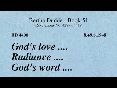 BD 4400 - GOD'S LOVE .... RADIANCE .... GOD’S WORD ....
