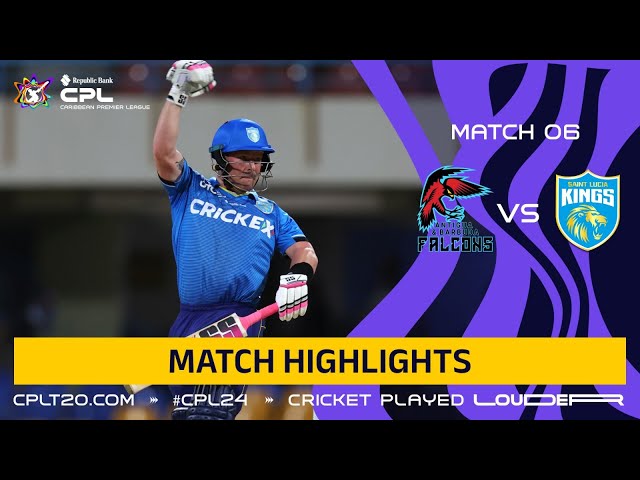 Highlights | Antigua & Barbuda Falcons vs Saint Lucia Kings | CPL 2024