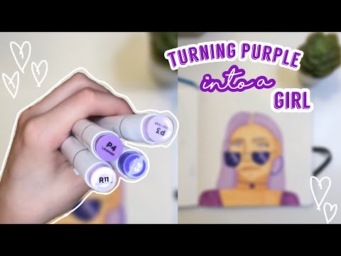 using every purple art supply i own?!💜