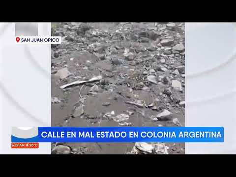 Habitantes de San Juan Opico piden reparación de calle principal en mal estado. TCS