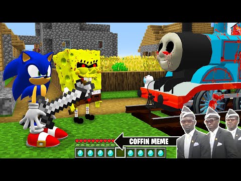 This is REAL THOMAS THE TANK ENGINE.EXE vs SONIC and SPONGEBOB.EXE
