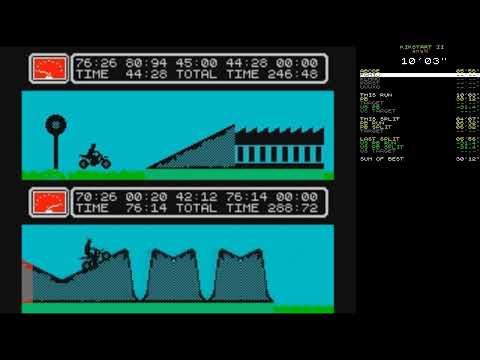 Kikstart II speedrun - All Levels (2P, RTA) in 26:19