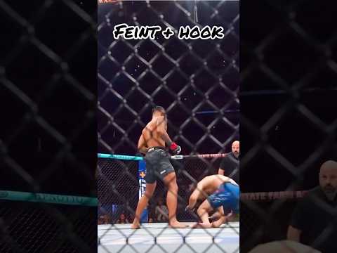 Feint + Hook = Knockout🔥 #mma #martialarts #ytshorts #tutorial #shorts #kickboxing #muaythai #usa