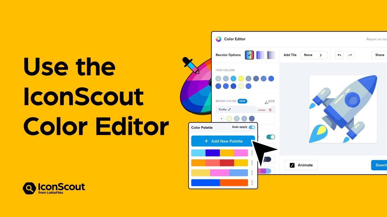 How to use the IconScout Color Editor to edit icons, illustrations and Lottie animations!