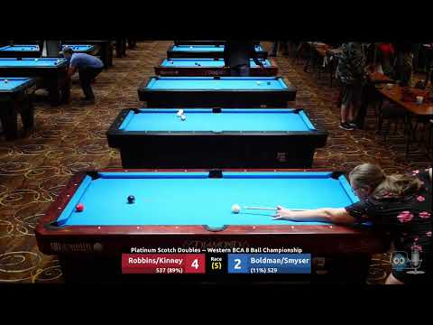 Robbins/Kinney vs Boldman/Smyser pt2 - Platinum Scotch Dbls - 2023 Western BCA 8 Ball Championship