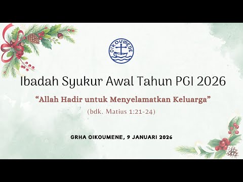 Ibadah Syukur PGI awal Tahun 2026