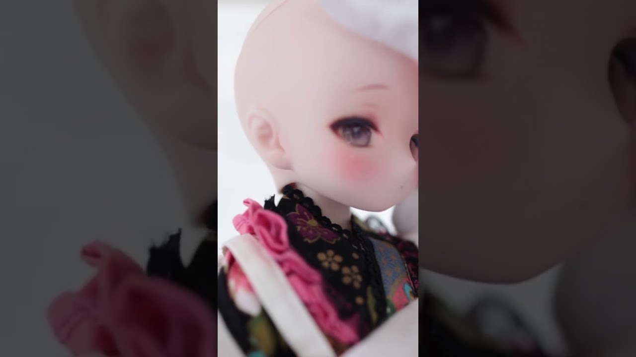 DDヘッドをカスタムしたよ❤︎和風ロリの黒猫ちゃん❤︎#doll