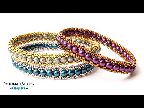 RounDuo Bangle Stacker Bracelets - DIY Jewelry Making Tutorial by PotomacBeads