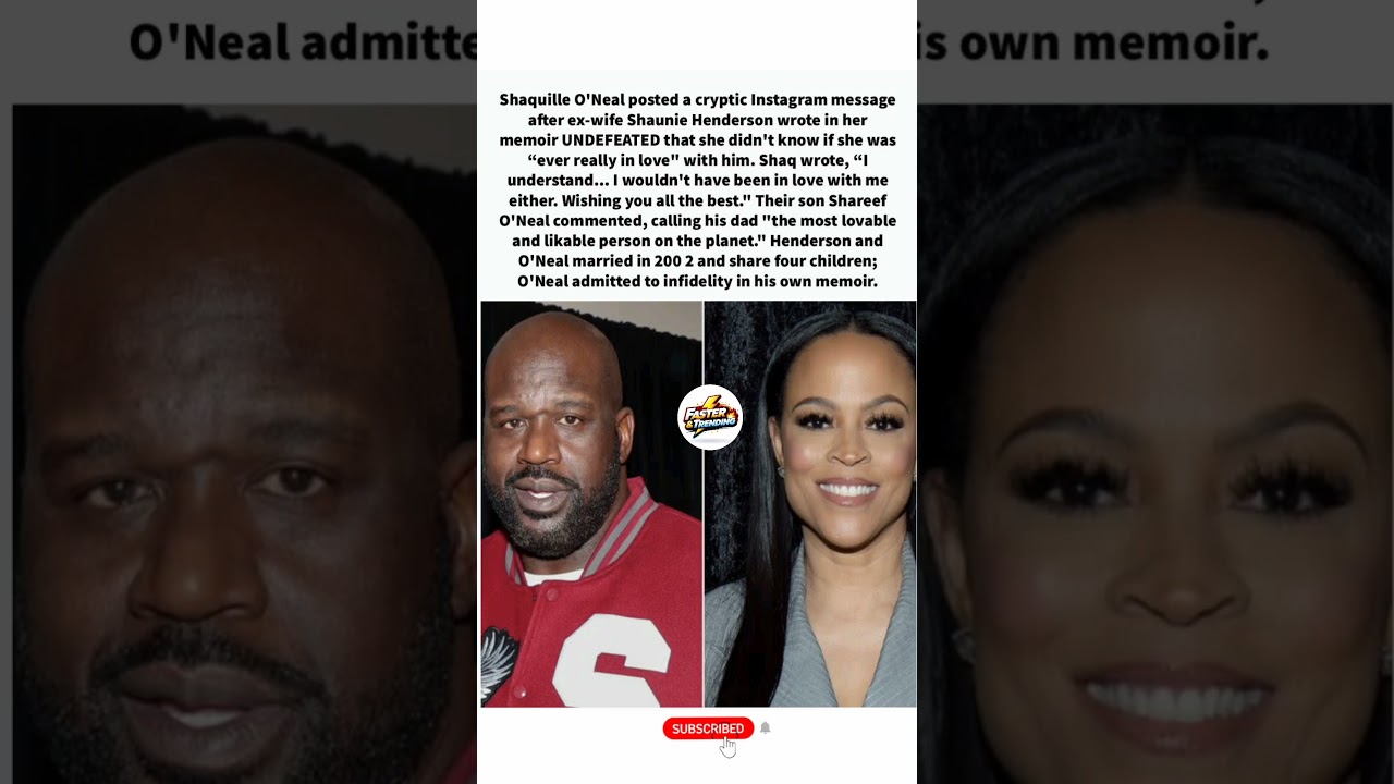 Growth, honesty, and moving forward 🤍 #shaquilleoneal #shauniehenderson #shorts