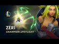 Champion Spotlight: Zeri | Gameplay – League of Legends