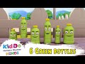 Bottles Song for Kids - 6 Green Bottles Sitting On A Wall | Kiddo Nursery Rhymes in Hindi