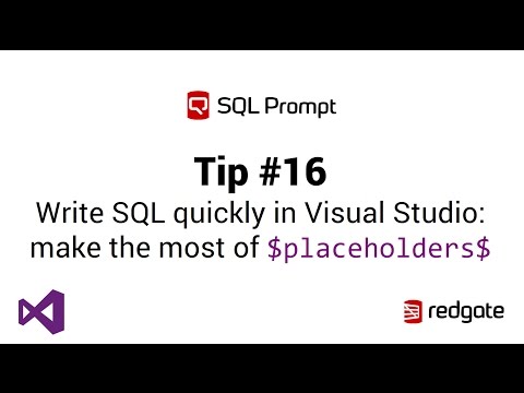 SQL Prompt Pro in Visual Studio - using placeholders