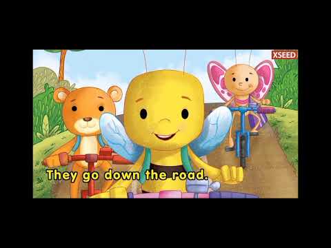 Benny Bee On A Bike story.. Nursery stories for kids.. Kindergarten stories 