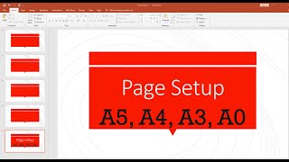 Power Point l Microsoft PowerPoint l Page Setup l A5, A4, A3, A2, A1, A0 any paper size setting l